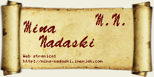 Mina Nadaški vizit kartica